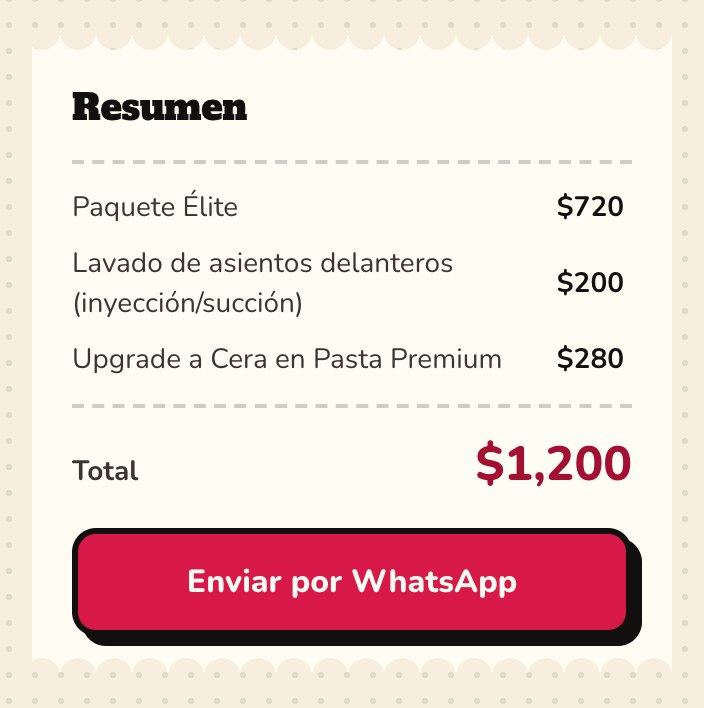Un resumen antes de enviar
